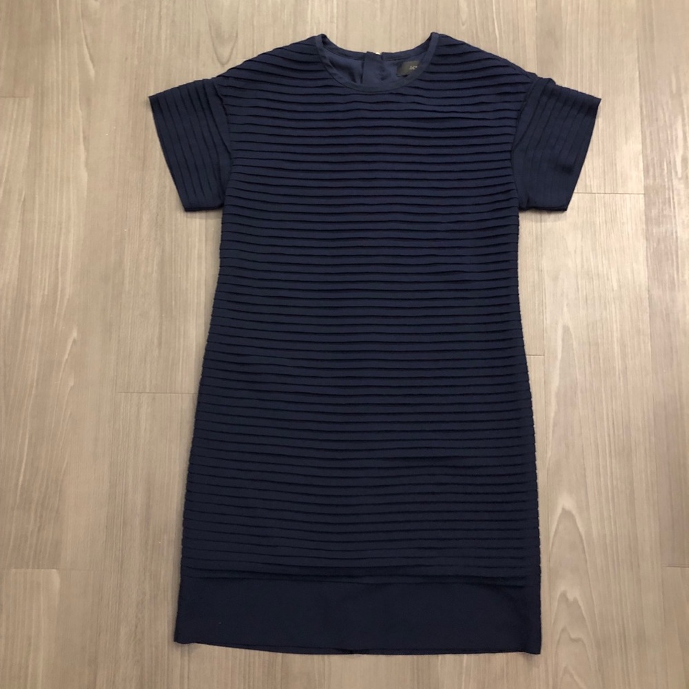 J. Crew Pleated Chiffon Shift Dress